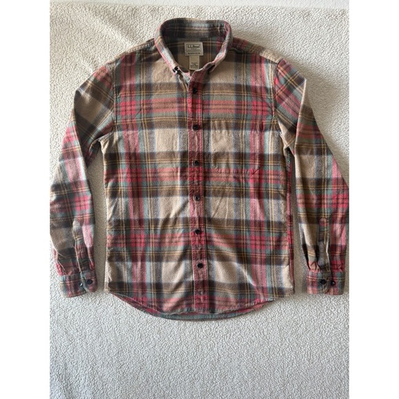 L.L. Bean Other - LL Bean Flannel Shirt Men Small Slightly Fitted Plaid Button Down Cotton